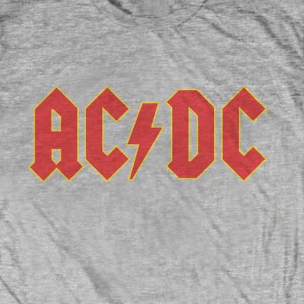 AC/DC Kids Grey T-Shirt AC/DC Logo – - Red